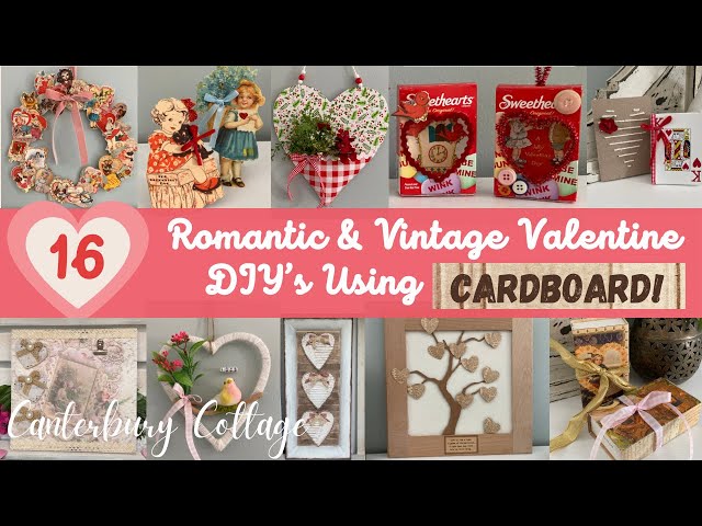 16 Romantic and Vintage Valentine DIY’s Using CARDBOARD!