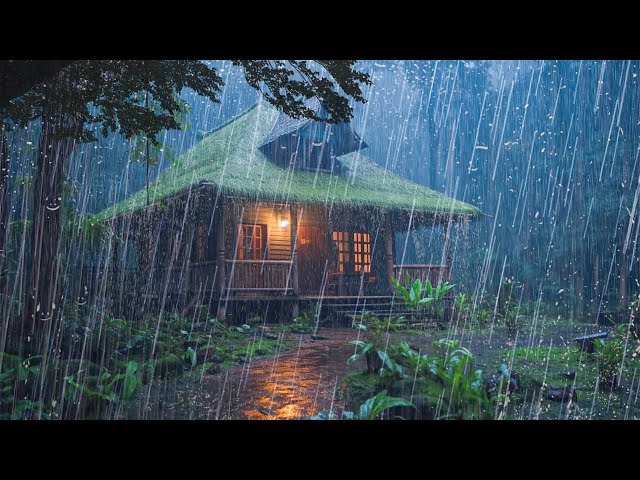 Relaxing Rain for Sleeping - Sound of Rain and Thunder at night - Rain Sounds For Sleeping