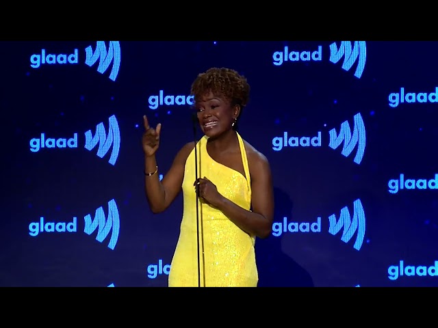 Karine Jean-Pierre at the GLAAD Media Awards: "Representation matters."