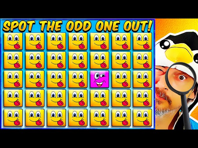 Spot the different emoji : Find the odd one out! (Emoji Brain Teasers with Answers)
