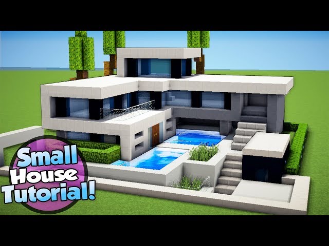 Minecraft: How to Build a Small Modern House Tutorial  (#16)