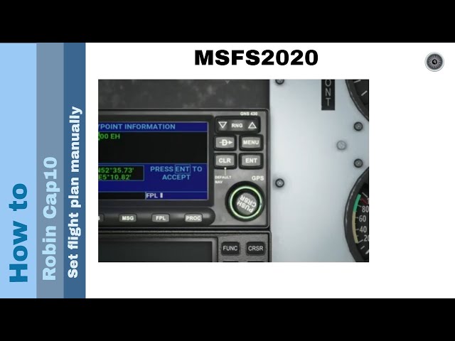 Flight Simulator 2020 - How to - Robin Cap10 - Set flight plan manually