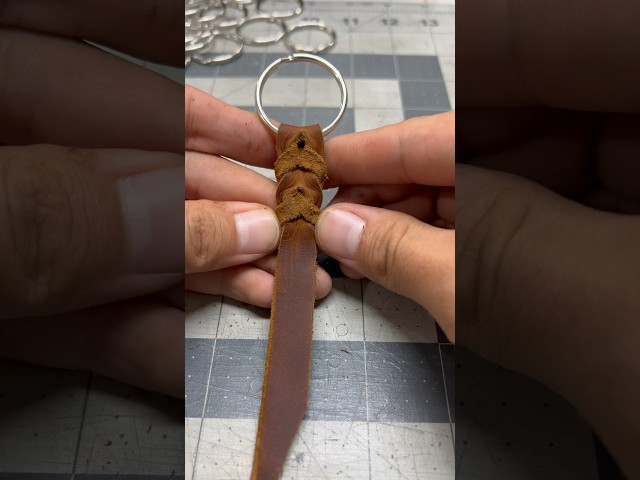 Leather Bleed Knot Keychain DIY