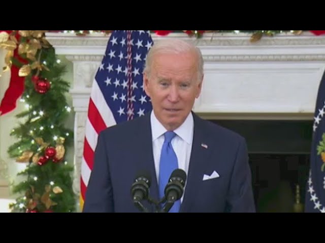 President Joe Biden warns Americans omicron variant is spreading quickly