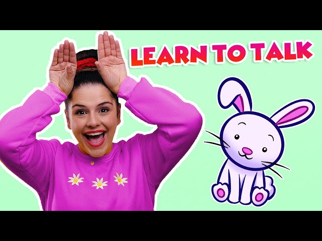 Learn to Talk Videos for Toddlers | Hop Little Bunnies with Ms Mia +Nursery  Rhymes & Kids Songs |
