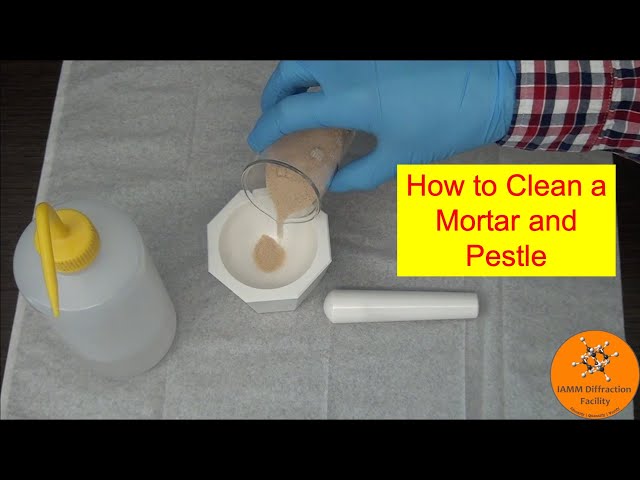 Cleaning a Mortar and Pestle with Sand