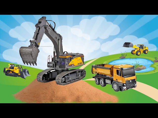 [30분] 덤프트럭 중장비 포크레인 트렉터 장난감 모래놀이 Dump Truck Car Toy Play with Excavator