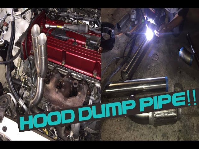 Evo 8 Build part 5 - Making  downpipe, hood dump! and wiring