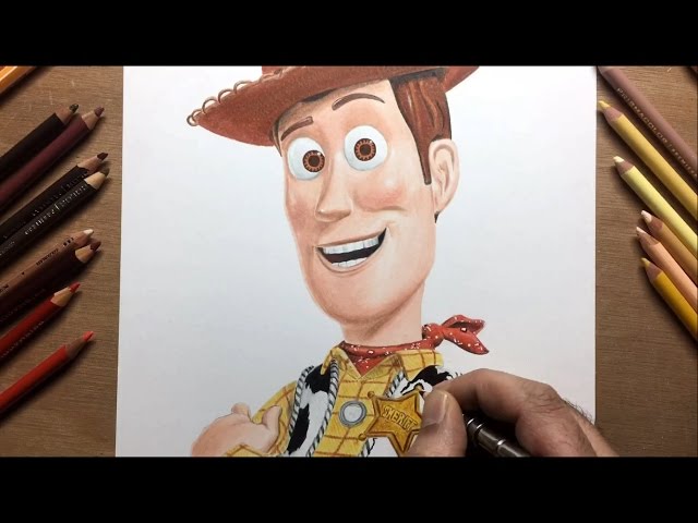 Drawing: Woody (Toy Story) - Timelapse | Artology