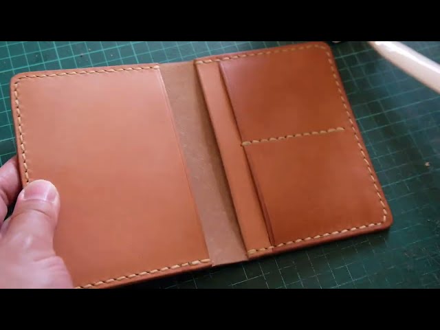making a simple leather passport wallet Leather Crafting