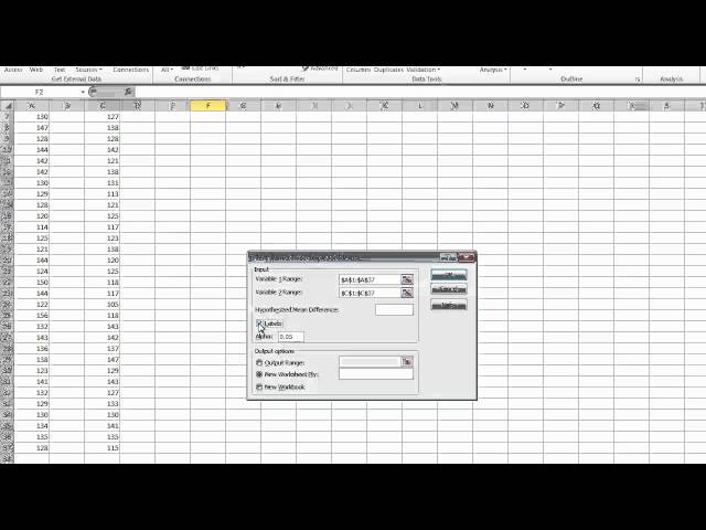 How to Use Excel-The t-Test-Paired Two-Sample for Means Tool