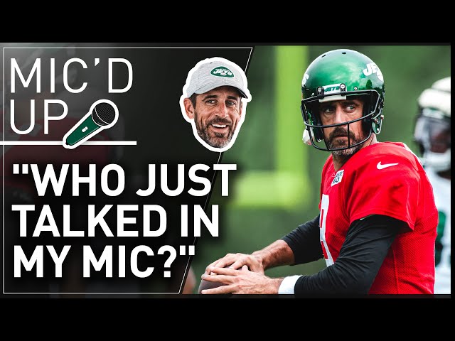 Mic'd Up: Aaron Rodgers Has Time For Everyone At Jets-Bucs Joint Practice