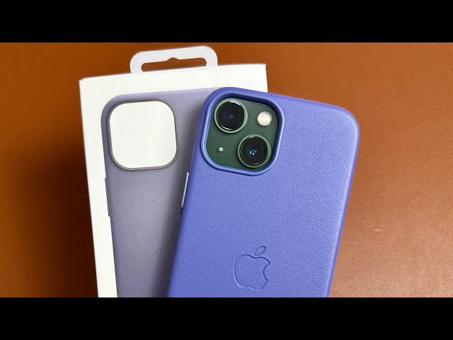 Purple Leather Case for iPhone 13 mini