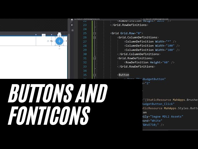 Buttons and the FontIcon in MahApps.Metro WPF App - Make a Modern WPF App Part 4