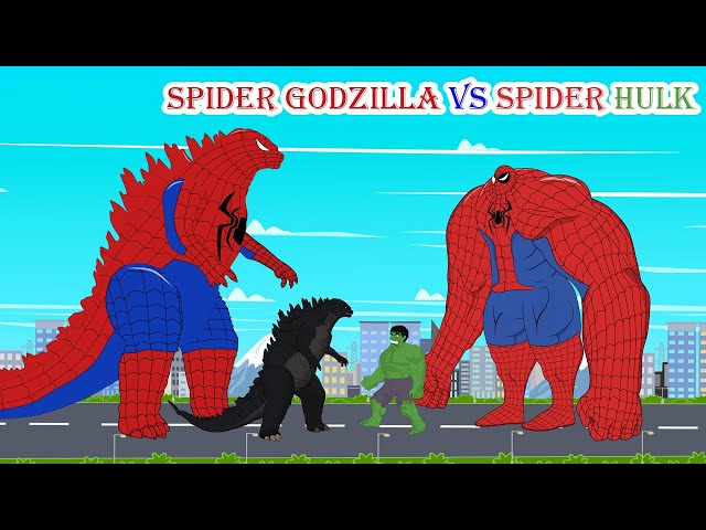 Super Epic Battle: SPIDER HULK vs SPIDER GODZILLA  Transformations  | Super Hero Animation