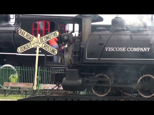 Viscose #6 Steam Locomotive on Flatbed Truck
