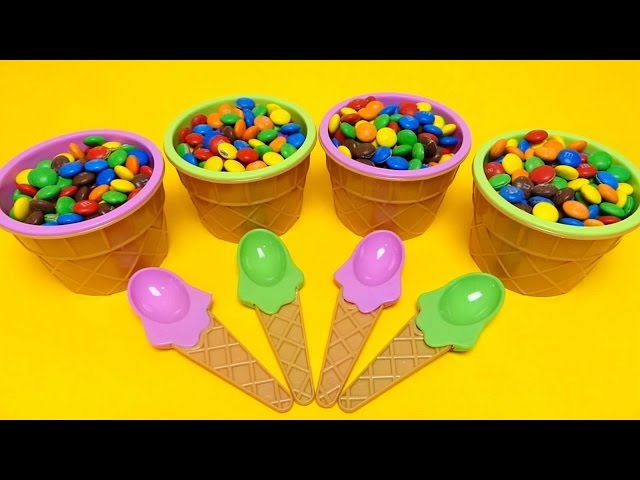 M&M Ice Cream Cups - Hide & Seek Game with Toys