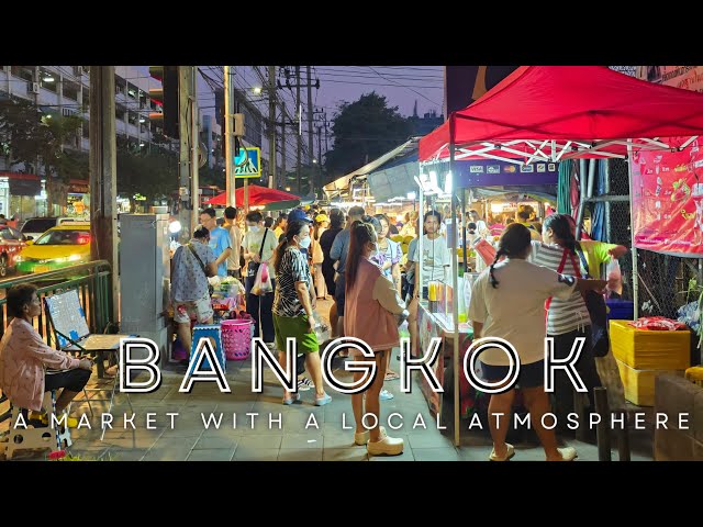 [4K] Walking around Authentic Local Market in Bangkok, Thailand | Din Daeng Market