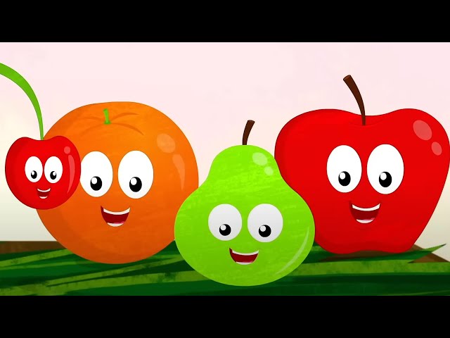 Ten Little Fruits Jumping On The Bed, Number Song for Kids & Preschool Rhyme
