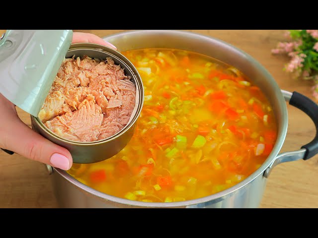 This soup is a powerful fat burner! I make this vegetable soup with tuna three times a week!