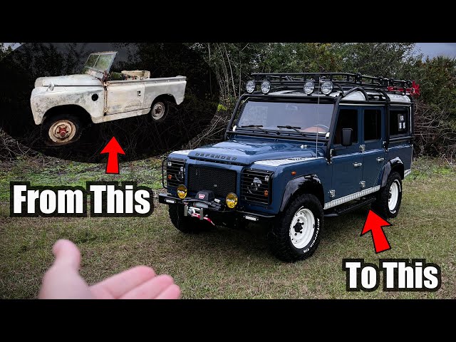 Watch ECD Transform Graveyard Land Rovers into New Defenders in 60 Days!