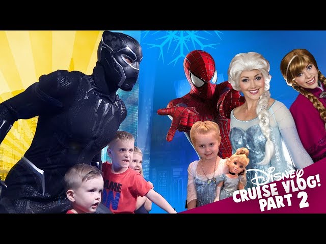 Meeting Marvel Superheroes and Princesses! (Disney Cruise Vlog Day 2!)