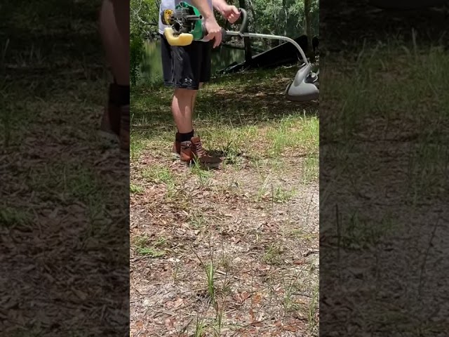 High performance weed wacker! Testing my modified small engine #shorts #tools #engine
