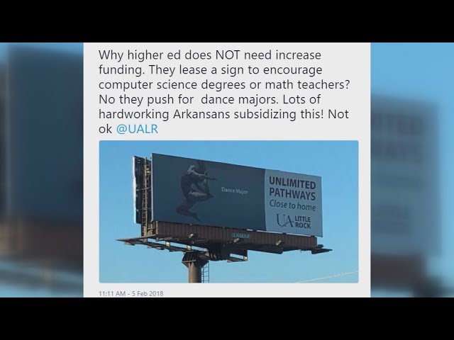 GOP Senator criticizes Arkansas college's dance major billboard