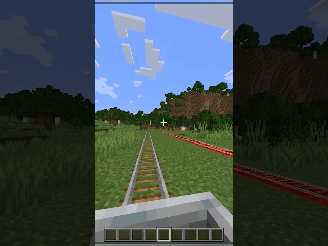 Can You Go Faster In a Minecart With Less Minecraft Redstone? 🤔 #minecraft