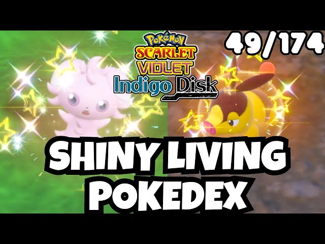 🔴 CLICK FOR SHINY LUCK! Pokemon Indigo Disk ✨SHINY Living Dex 49/174✨