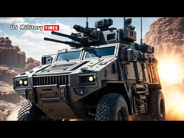 This America's Utility Combat Vehicle Armed with High Tech Weapon on Its Back