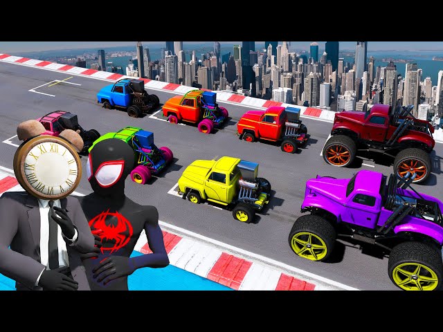 MEGARAMP Onegamesplus 10 years Skibidi Toilet Clockman team vs Superheroes Spiderman team GTA V mods