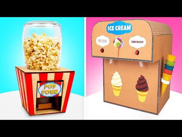 Cool Popcorn and Ice Cream DIY Machines From Cardboard