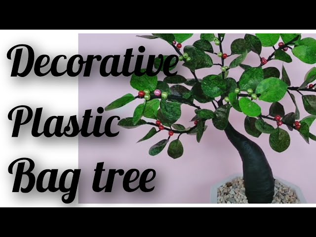 how to make decorative plastic bag attikka tree
