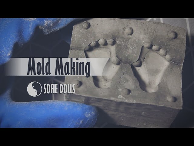 Mold Making. Plaster molds for porcelain doll casting