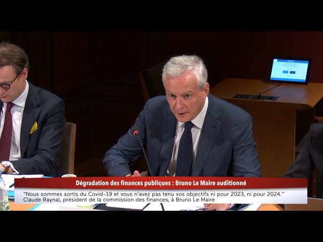 Déficit public : Bruno Le Maire auditionné