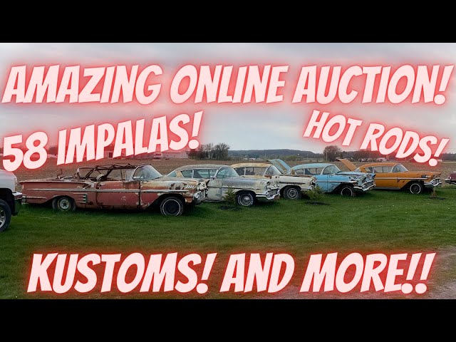 An Absolutely AMAZING Online Auction in Wisconsin! 1934 Ford Parts, 1958 Impala Convertibles!