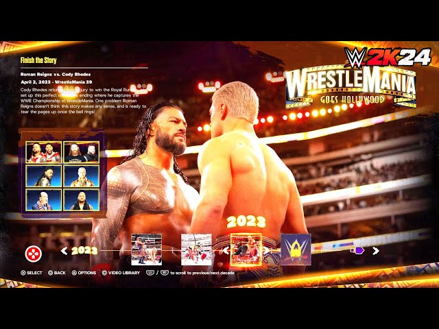 WWE 2K24 Showcase - Roman Reigns vs. Cody Rhodes | WrestleMania 39