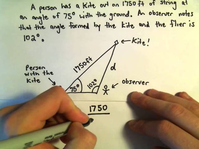 Law of Sines - Application/Word Problem, Ex 1
