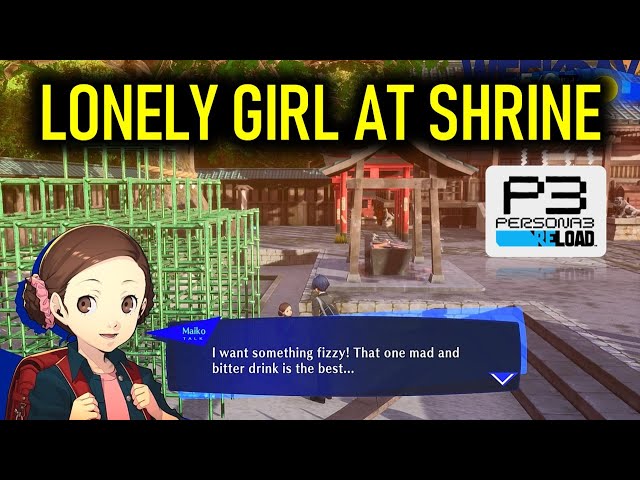 Lonely Girl at Shrine: Maiko - Bring Something to Eat and Drink | Persona 3 Reload