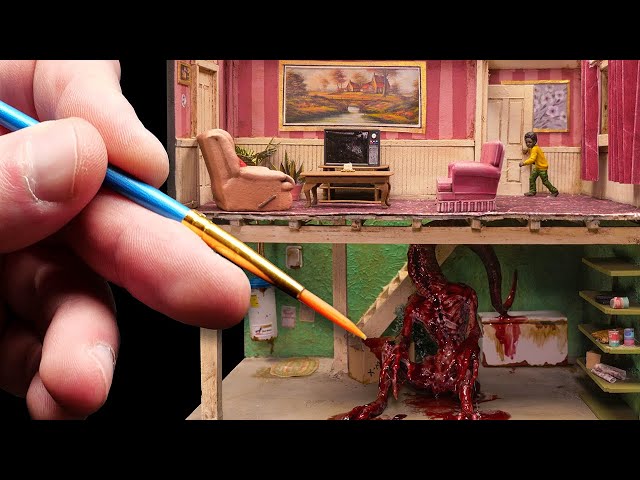 DON'T GO IN THE BASEMENT a Miniature Horror Diorama Build