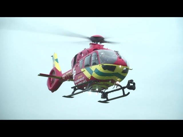 Sophie, Countess of Wessex Visits Air Ambulance Base