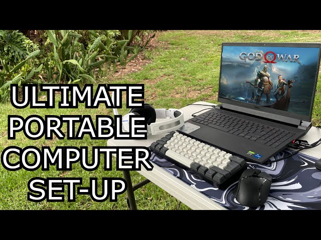 This is the ULTIMATE PORTABLE COMPUTER SET-UP!