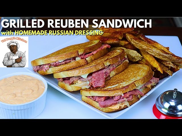 CORNED BEEF RECIPE | HOW TO MAKE GRILLED REUBEN SANDWICH WITH RUSSIAN DRESSING RECIPE