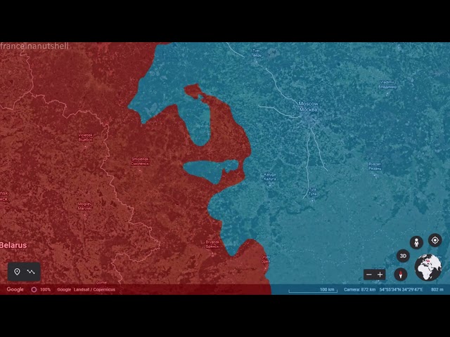 Battle of Moscow in 30 seconds using Google Earth