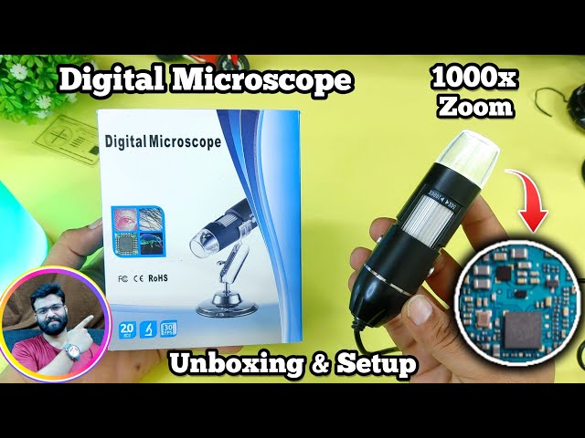 Digital microscope with 1000x Zoom unboxing & Setup