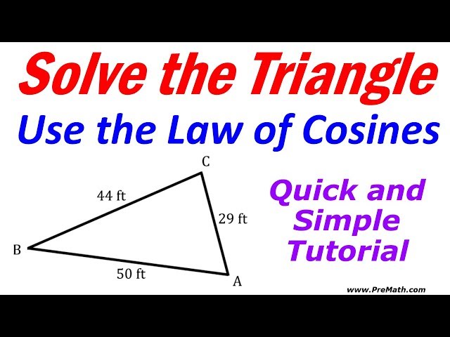 Solve a Triangle using the Law of Cosines | Step-by-Step Tutorial