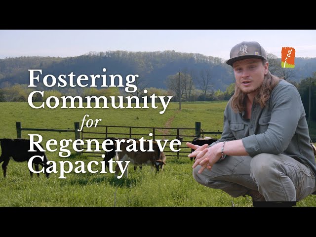 Fostering Community for Regenerative Capacity