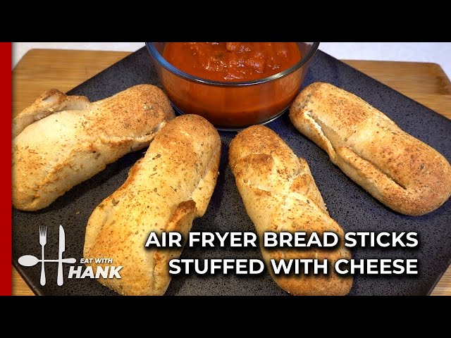 Air Fryer Bread Sticks Stuffed With Cheese