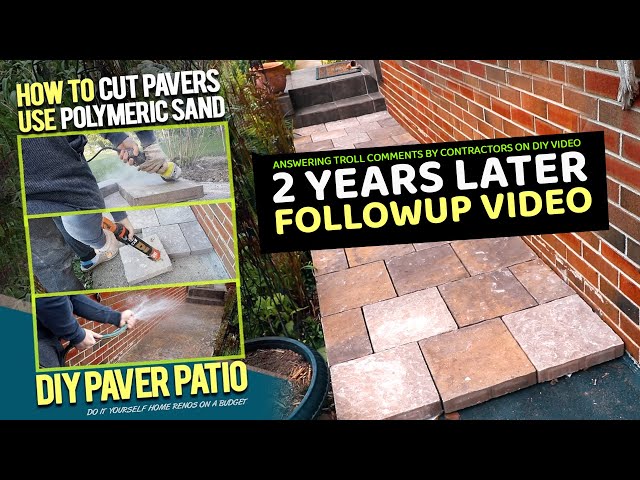 Follow-up 2 Yrs Later - How to Build Interlocking Patio on Old Concrete in 1Hr. Pavers Over Concrete